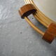 Wood and brass mirror tray 1940'
