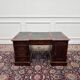 Classic English Partner Desk Green Leather