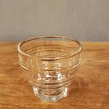 18 vintage glasses with star base and gold edging