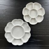 Pair of porcelain flower dishes