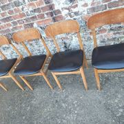 Gessef Consorzio Sedie Friuli set of 4 vintage chairs, teak seats