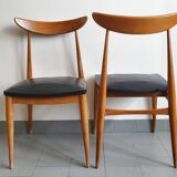 Set of 4 vintage Scandinavian chairs 1960