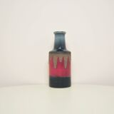 vintage red and grey-blue West Germany vase VEB Handelsleben