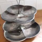 Retro display stand in silver-plated metal – 1960s design