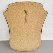 Free-form 60s screen-printed rearview mirror on gold frame