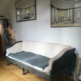 Wooden Gustavian style sofa
