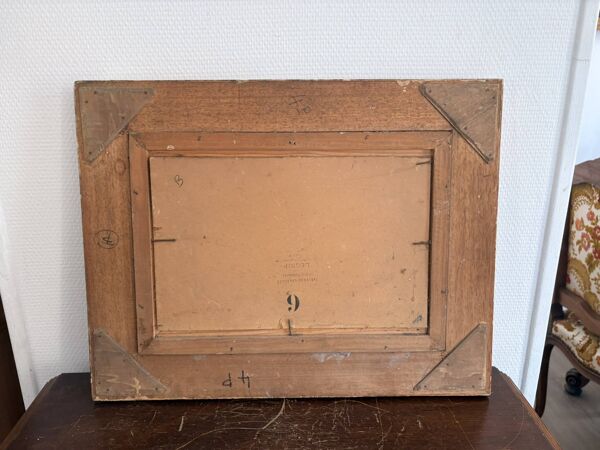 Ancien Tableau Paysage Normandie Ecole Rouen Cadre Montparnasse Vert Legrip