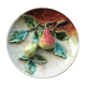Slurry plate, trompe l'oeil sculpture: pears or apples, your choice