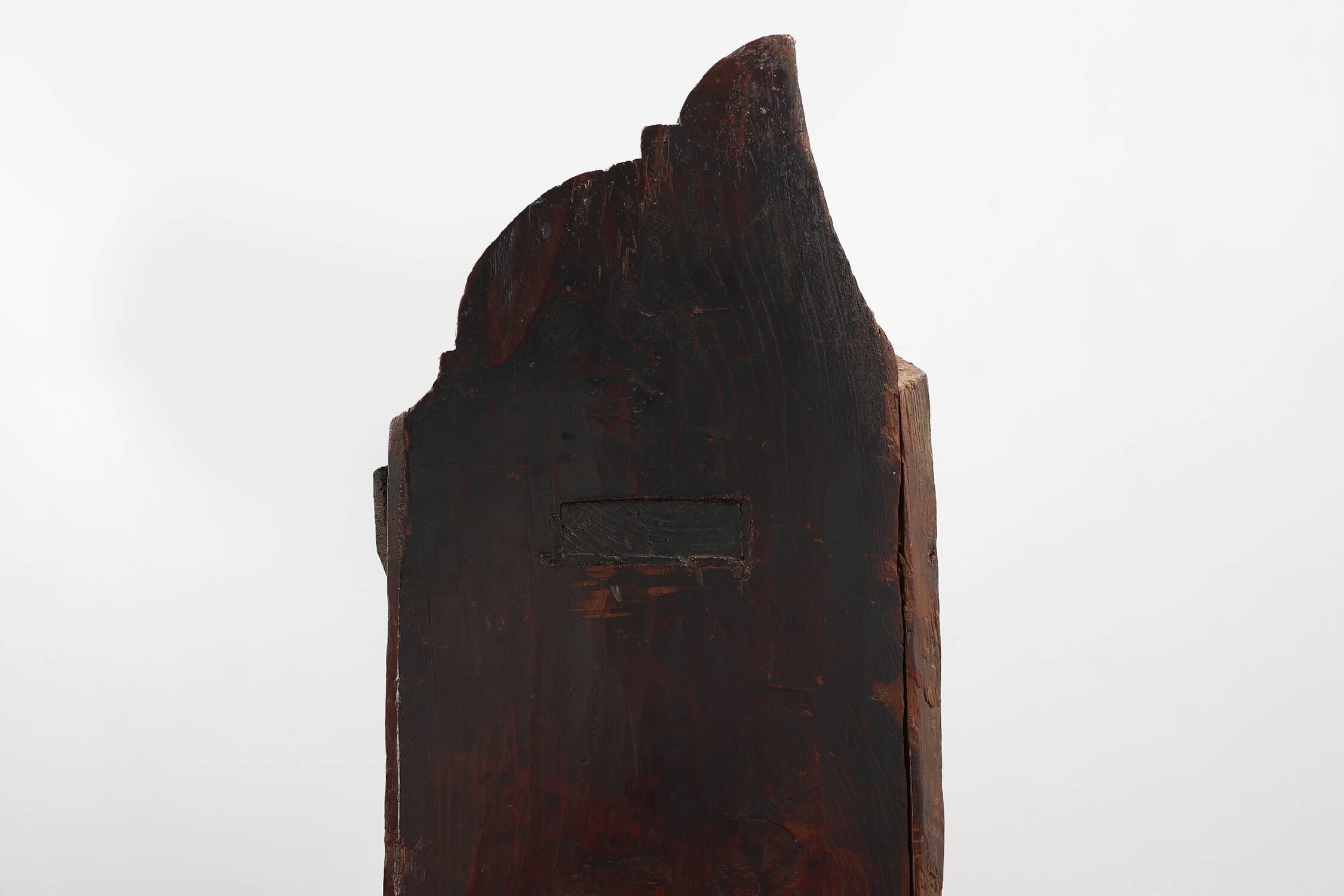 17th‑Century French Art Populaire Chestnut Cabinet with Gabled Top