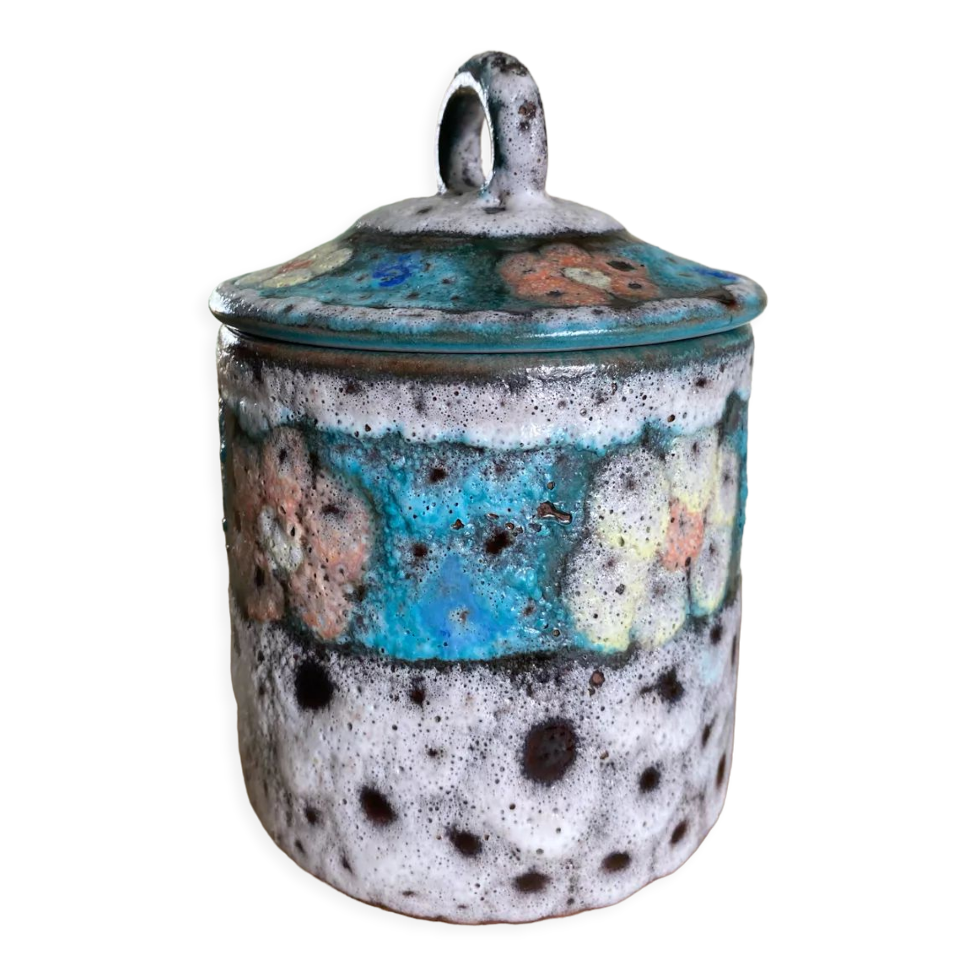 Small ceramic pot fat lava studios Vulcain France