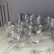 Engraved crystal glass service
