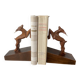 Wooden ibex bookends