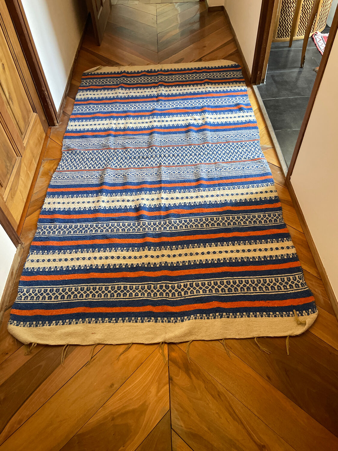 Moroccan cotton carpet