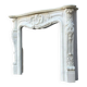 Louis xv style fireplace in carrara marble, circa 1980