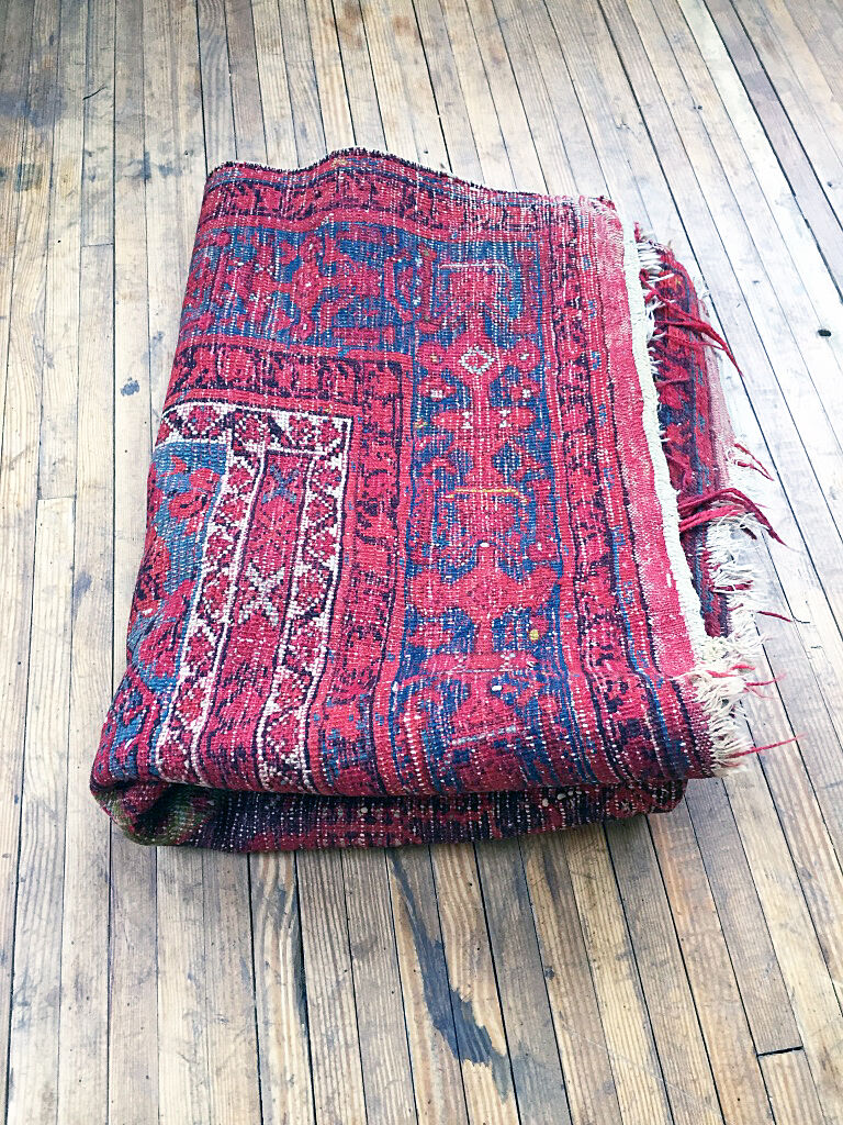 Ancient Kilim patterned Persian rug 151x111cm