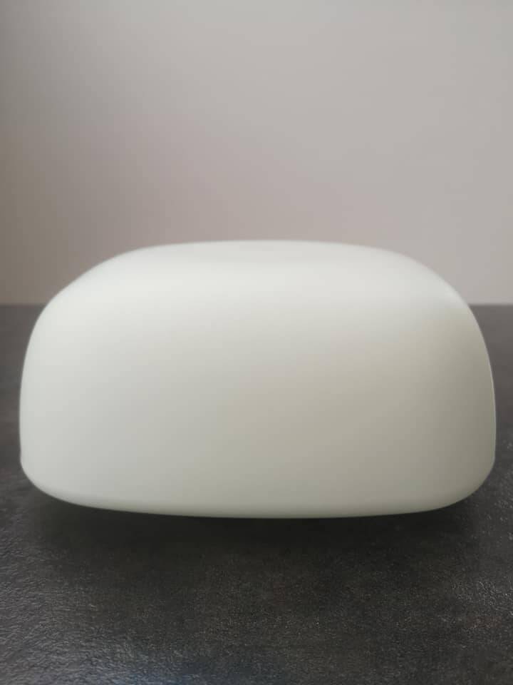 Old vintage square opaline ceiling/wall light 1960/70