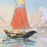 Early 20th century painting "The Fisherman in the Gulf of Venice"