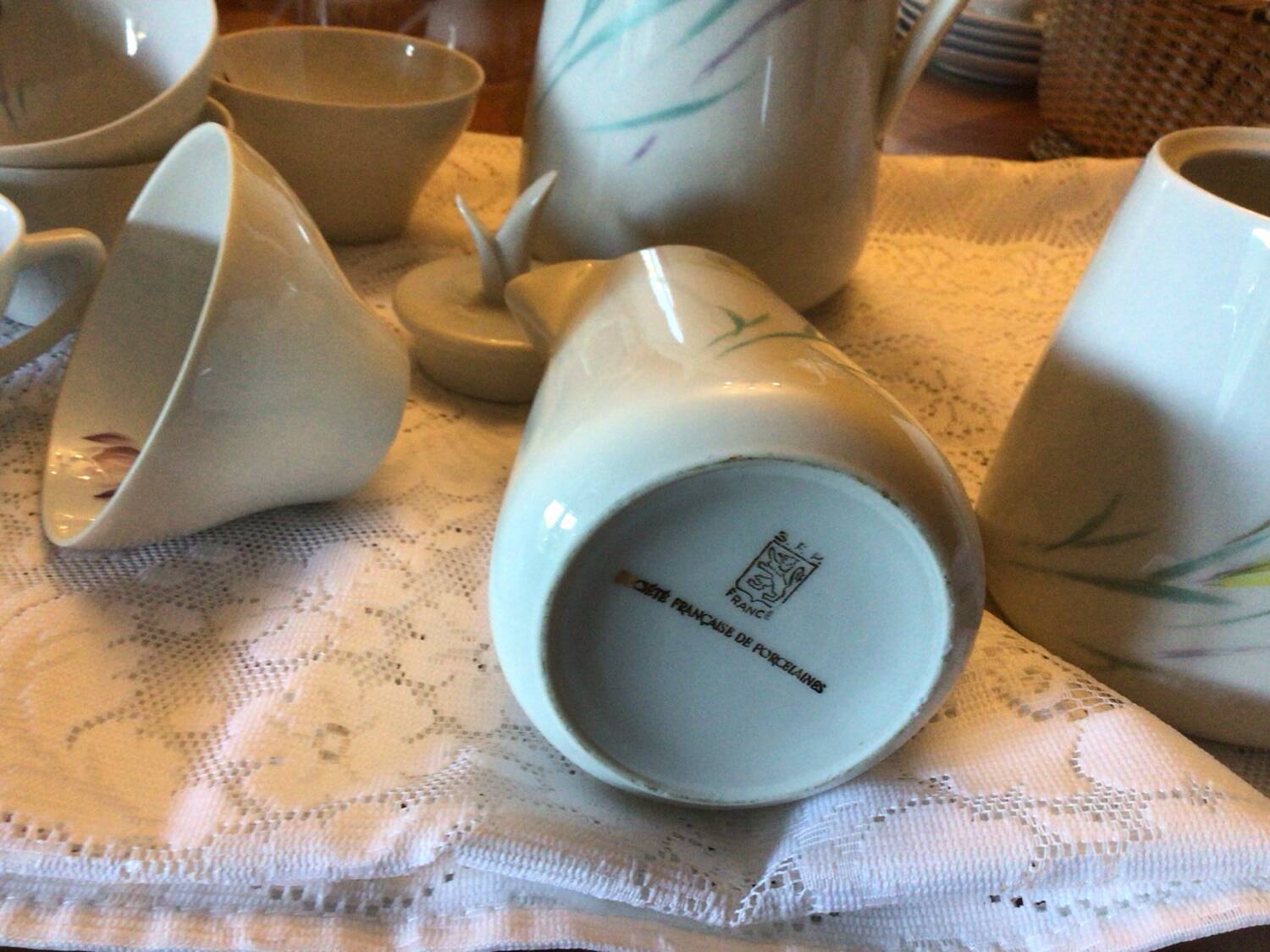Coffee service 1960 S.F.P French porcelain company