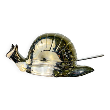 Beurrier à escargots vintage italien, plaqué argent, années 1970
