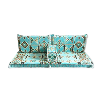 Turquoise Blue Floor Couch