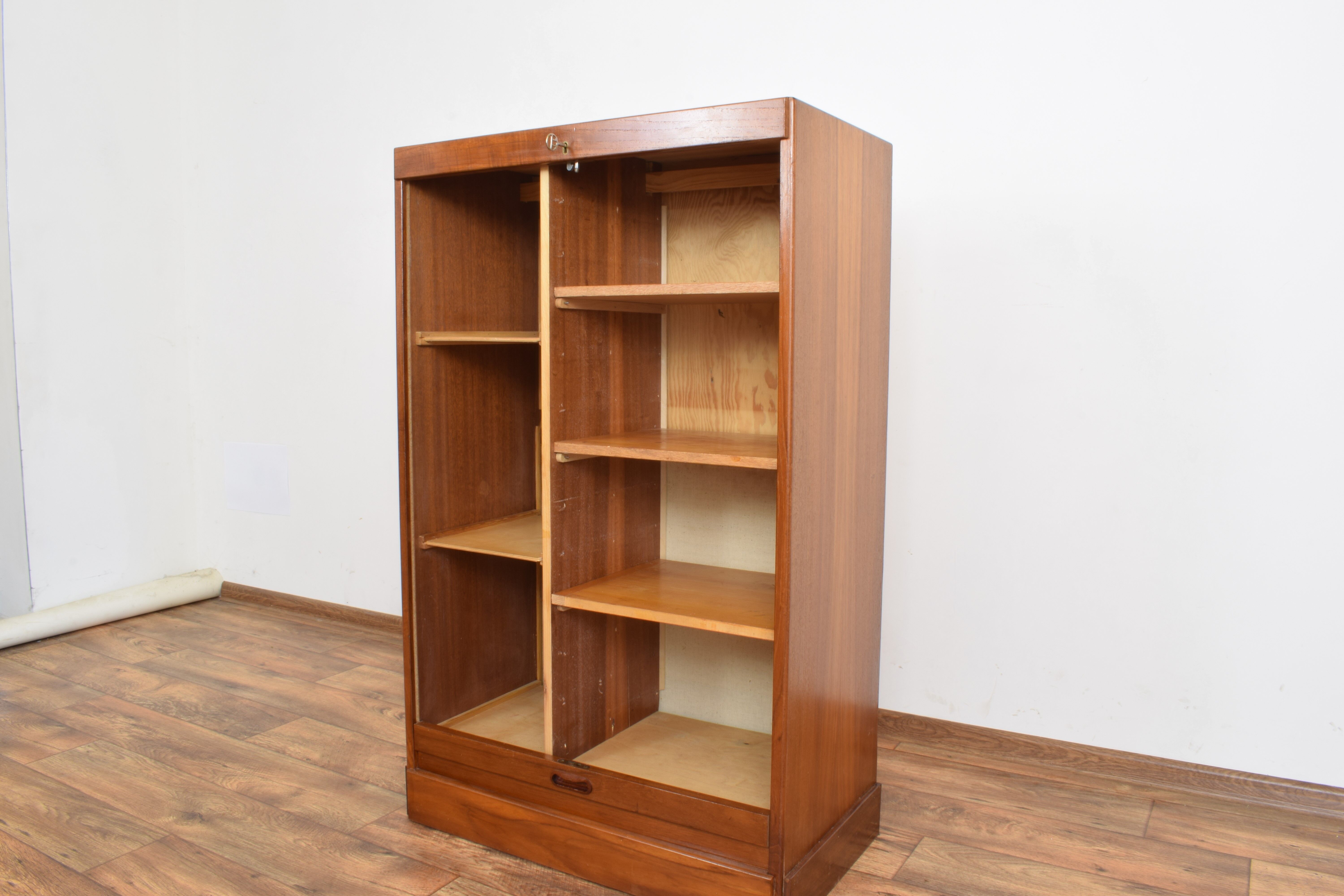 Mid-century danish teak tambour cabinet, 1960