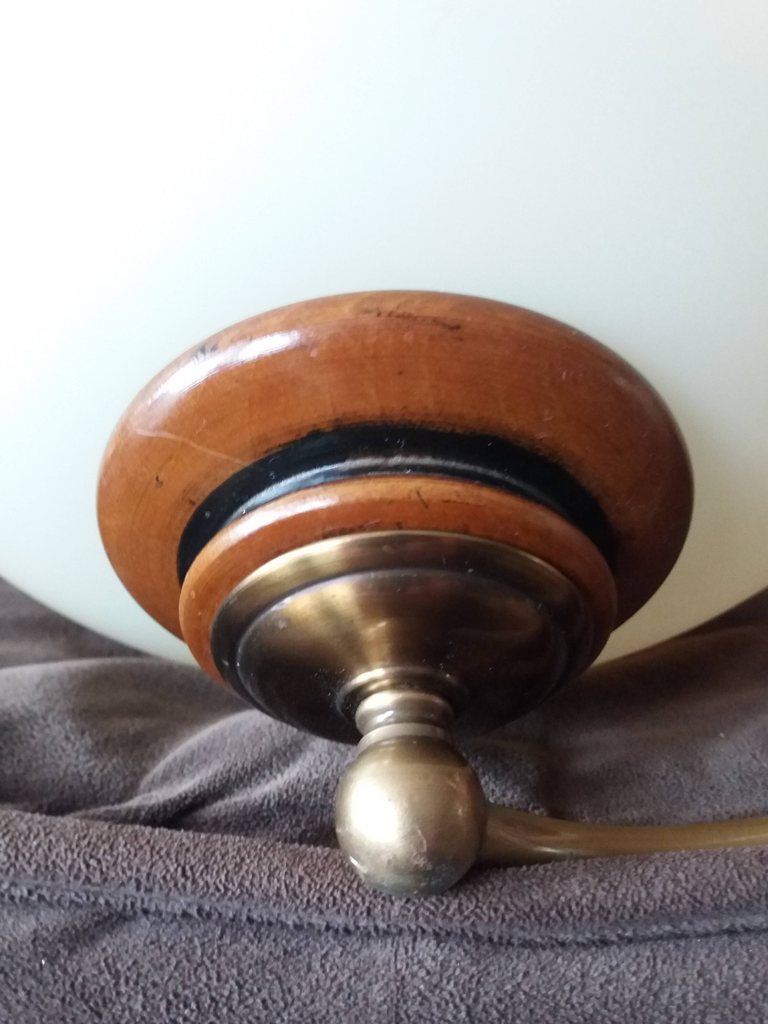 CVL ceiling light pendant glass, brass and wood