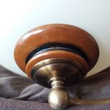 CVL ceiling light pendant glass, brass and wood