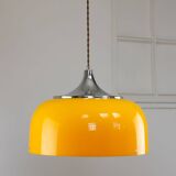 Space Age Yellow Pendant from Guzzini, 1970s