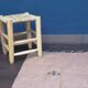 Moroccan berber rug handmade in beige cotton 130 x 220 cm