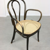 Vintage Bentwood Wide Seat and Arms Bistro Chair