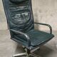 LOOP office chair – Pierluigi Molinari, 1992 – dark green leather