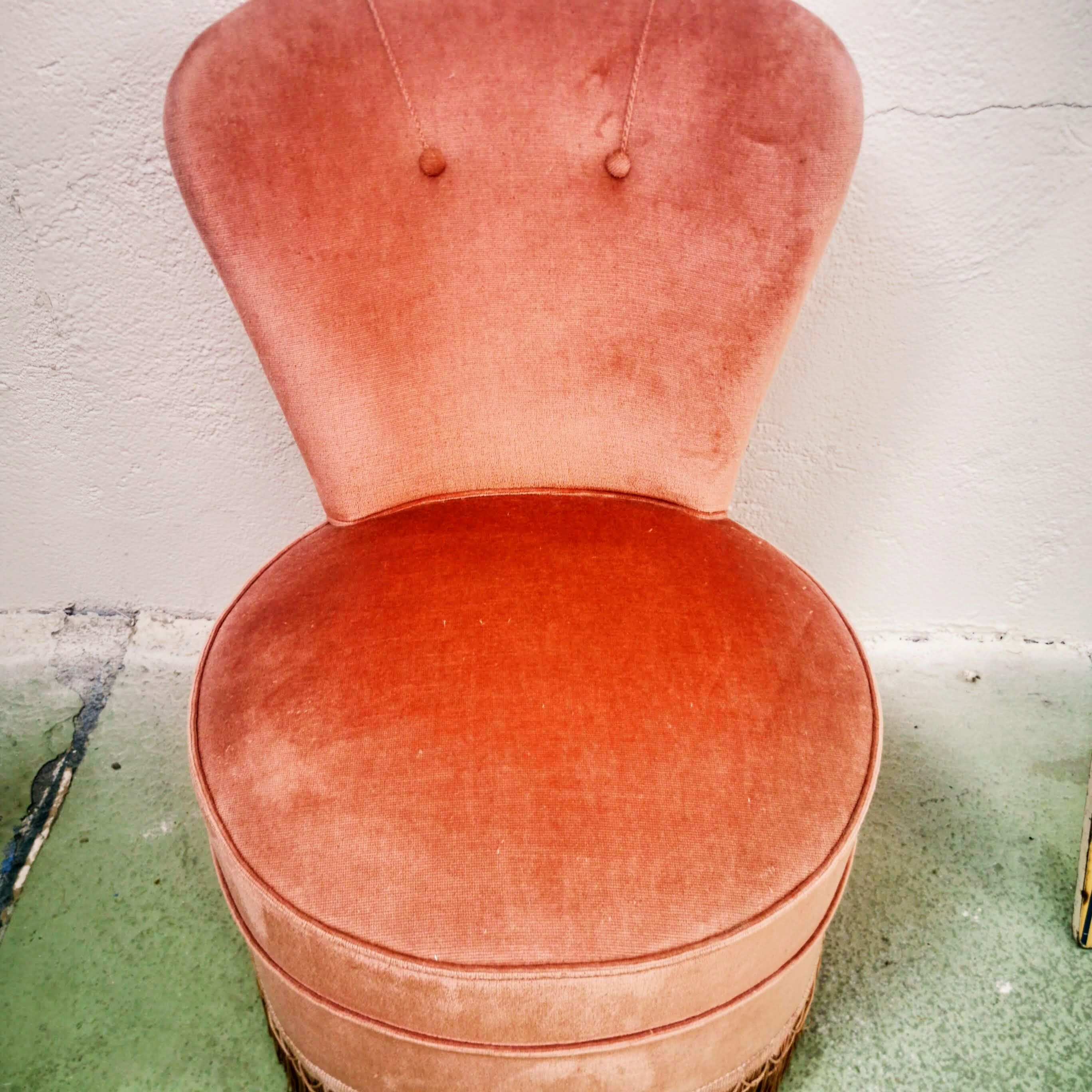 Fringed Velvet Pink Heater