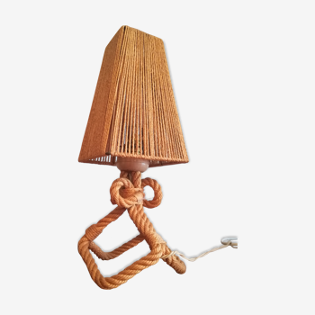 Artisanal rope lamp 60/70's