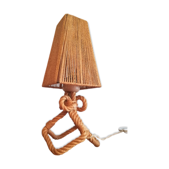Artisanal rope lamp 60/70's