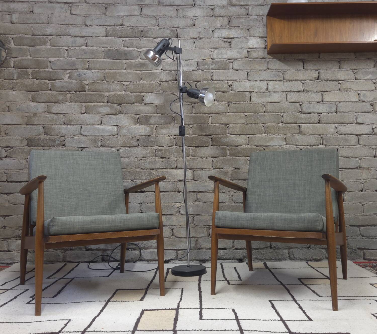 Paire de fauteuils scandinave en teck 1960
