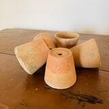 Lot of 5 terracotta pots circa 1930 graineterie