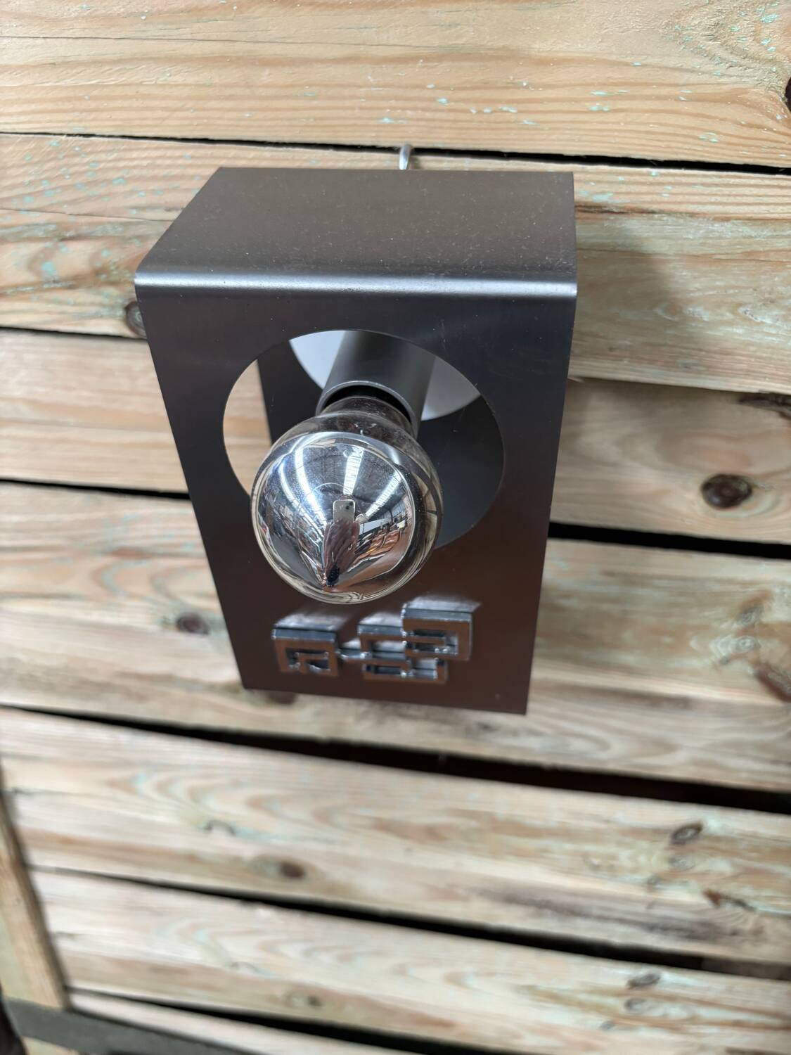 1970s vintage brushed aluminum wall lights