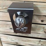 1970s vintage brushed aluminum wall lights