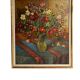 Oil on canvas still life with a red bouquet signed Bérard 20th century.