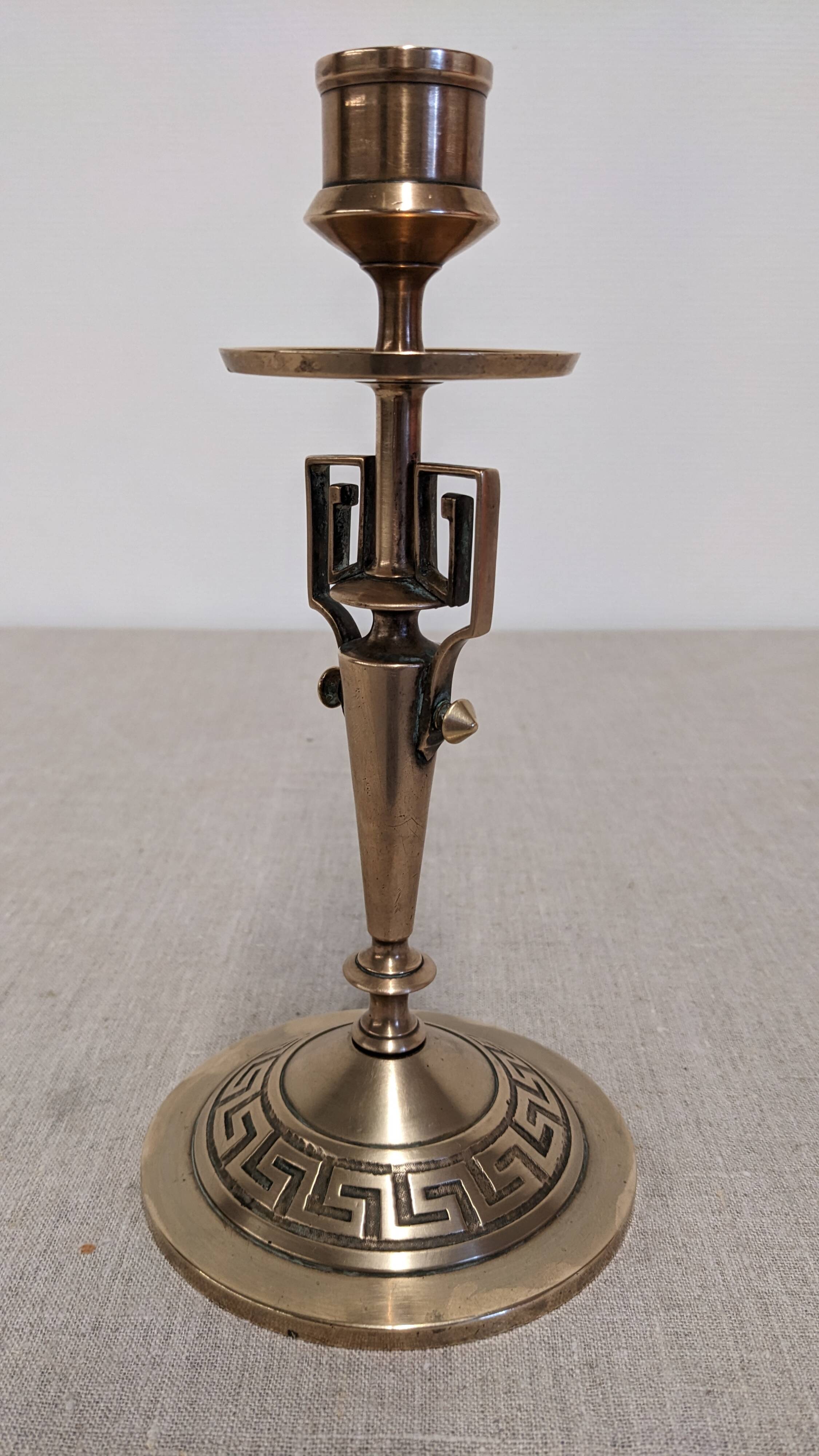 Art Deco bronze candlestick, France circa 1920