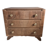Vintage art deco burr walnut chest of drawers