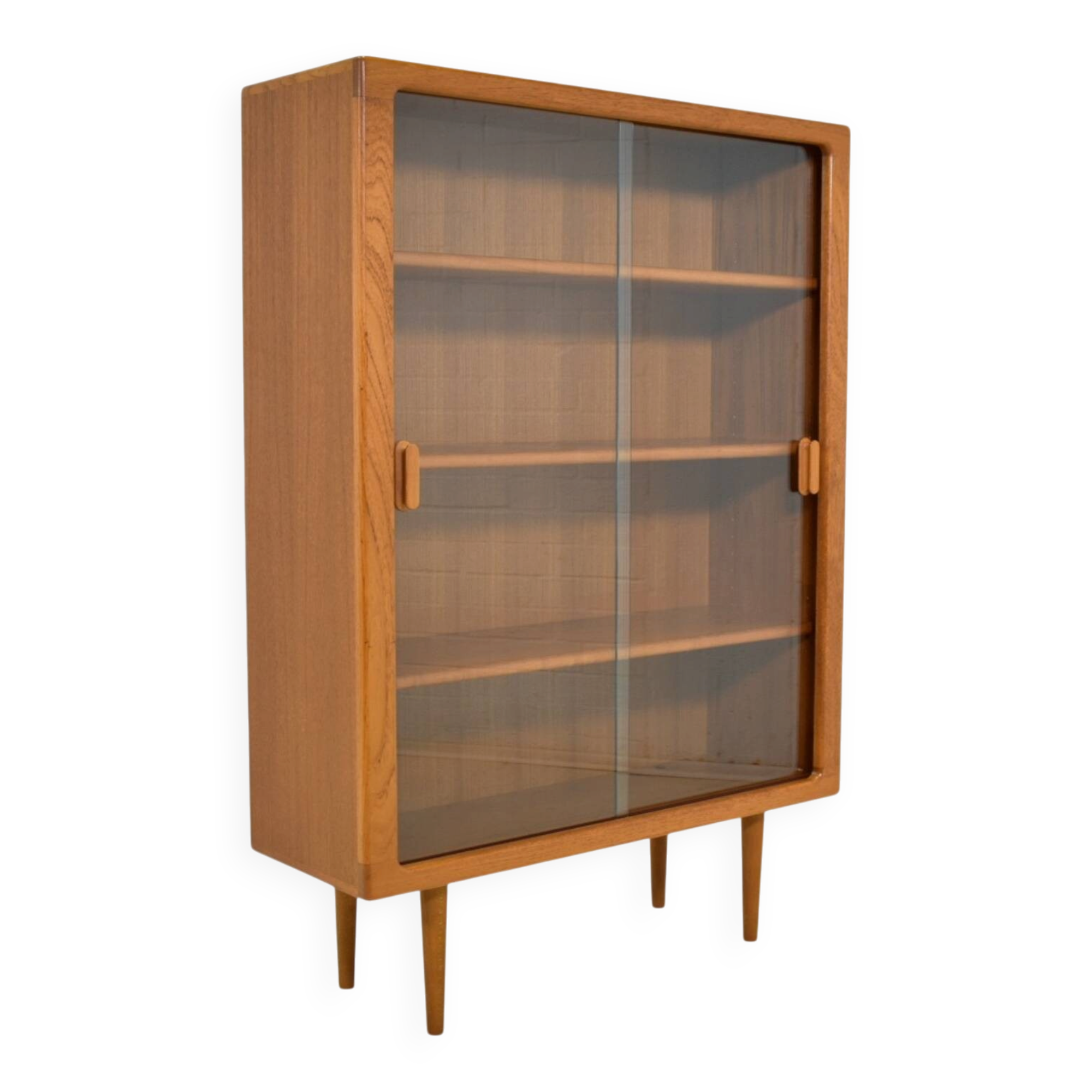 Showcase by CFC Silkeborg 1970s Teak display cabinet danish