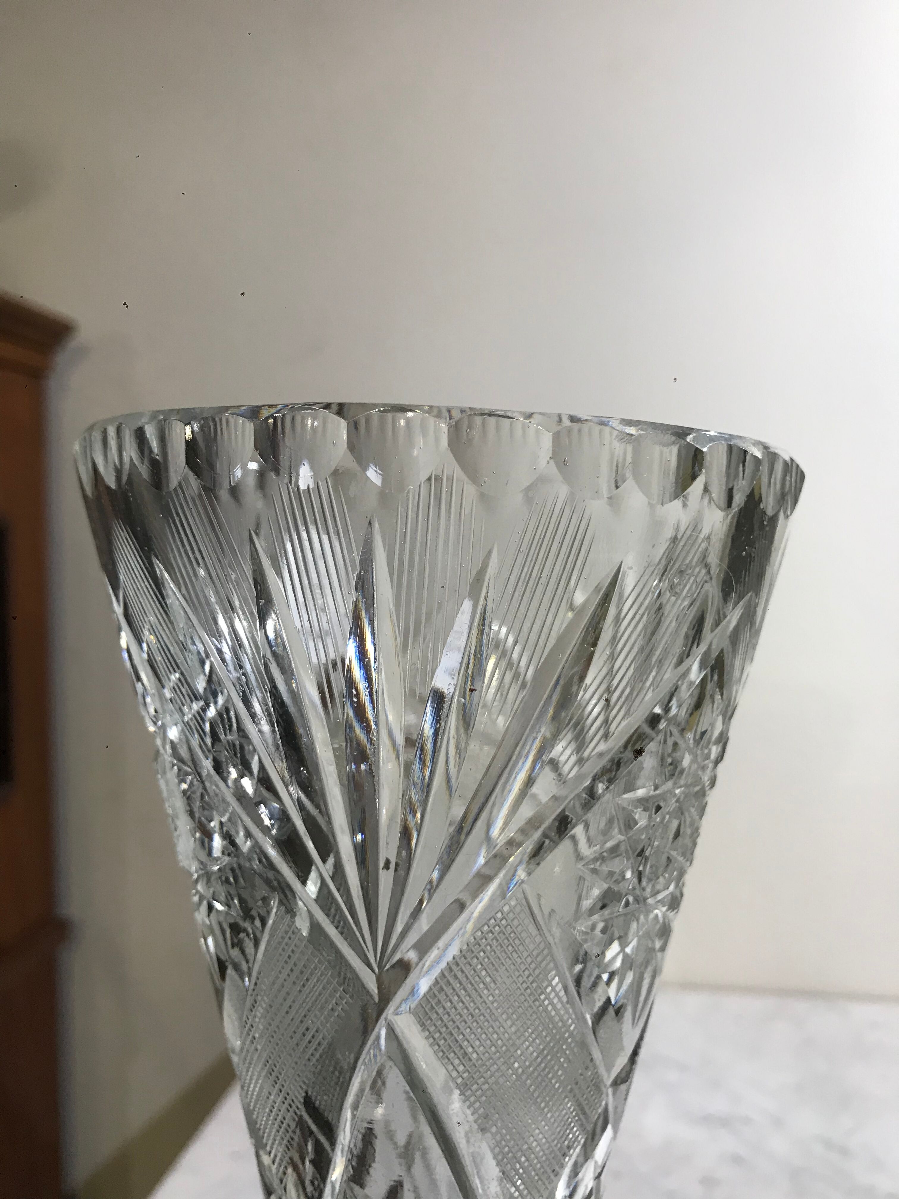 Vase cristal de bohème