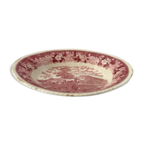 Ancient oval plate - staffordshire English earthenware