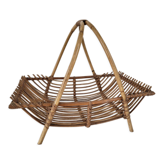 Basket newspaper holder rattan magazines