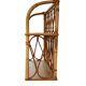 Wall shelf in rattan and wood veneer – 1950s/60s