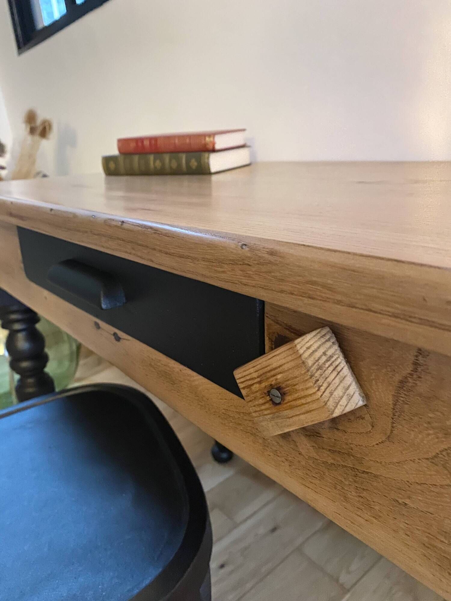 Farm table/desk + Bauman bistro chair