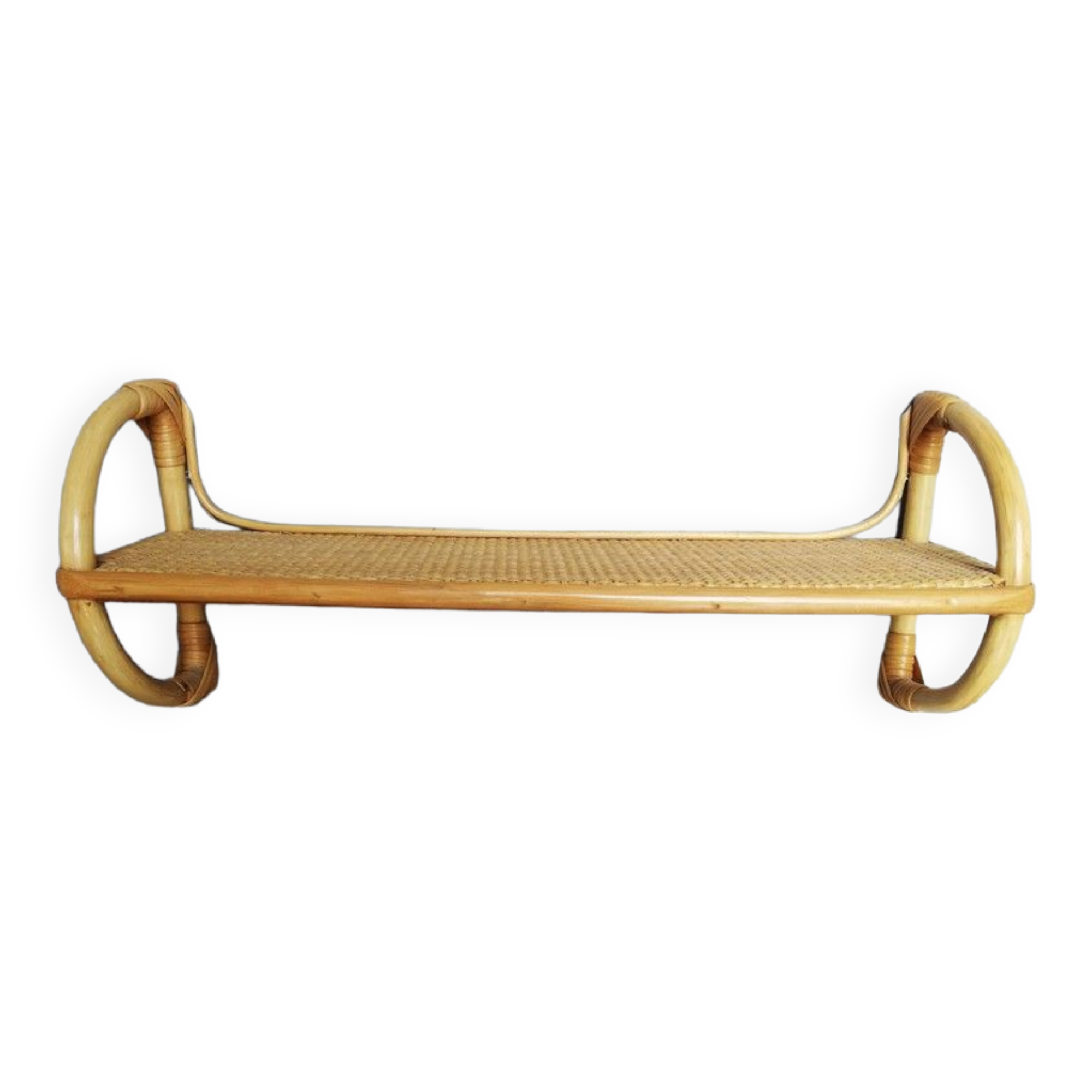 Rattan wall shelf ep 1970
