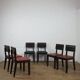 Set of 6 French 1940 dining chairs in oak