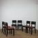 Set of 6 French 1940 dining chairs in oak